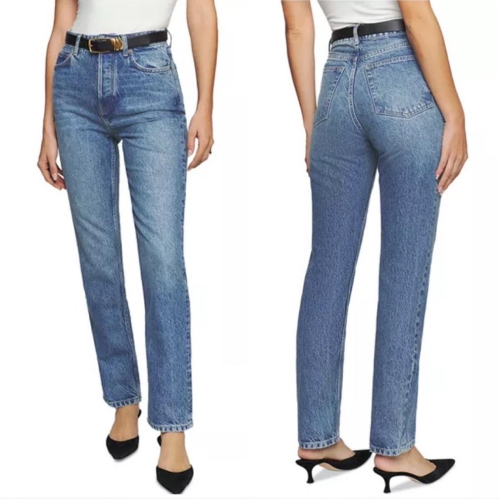Reformation Straight Leg Jeans - Light Blue Denim